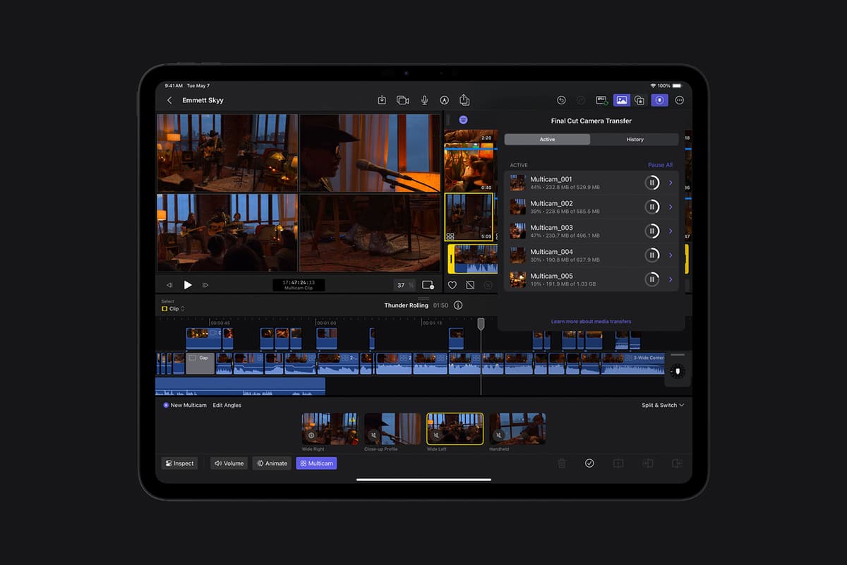 Live Multicam в Final Cut Pro для iPad