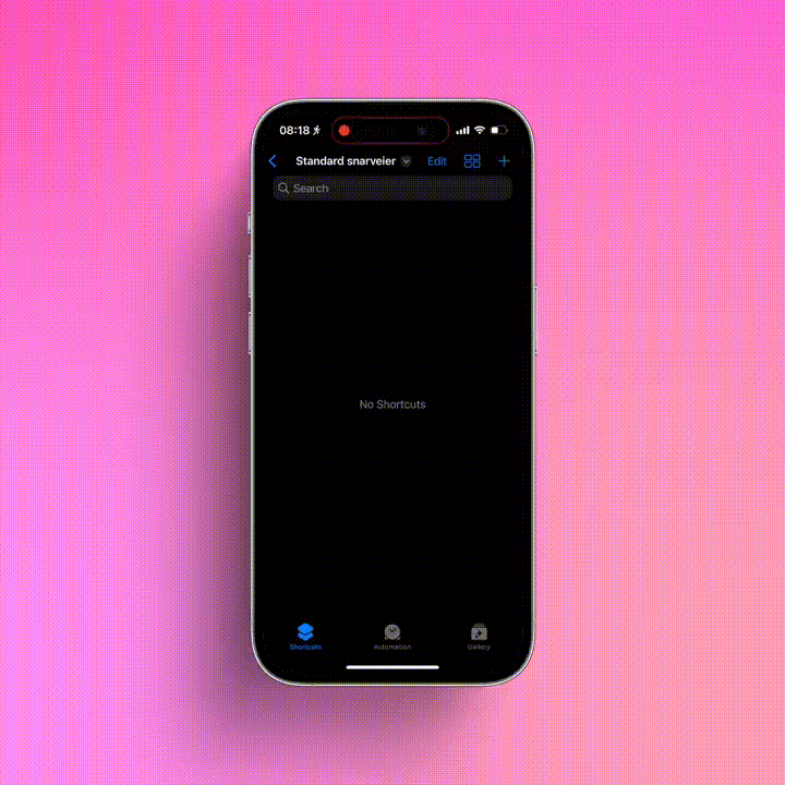Добавление быстрой команды на экран Домой iPhone