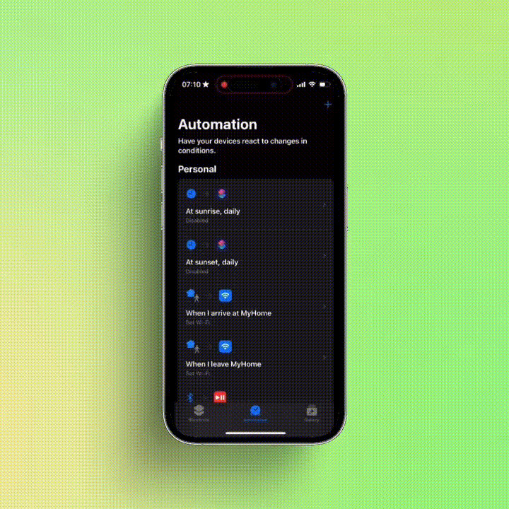 Автоматизация сообщения по прибытии в место на iPhone