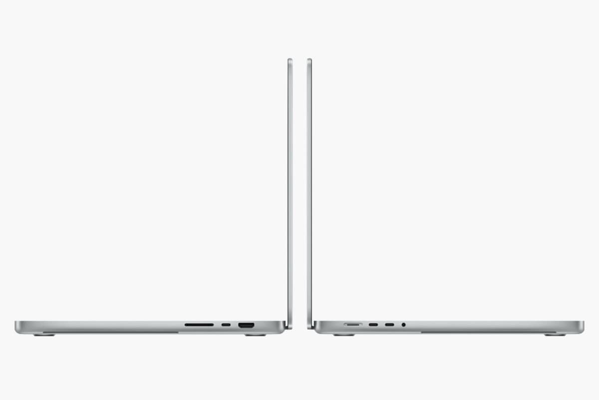 Сравнение толщины MacBook Pro и MacBook Air