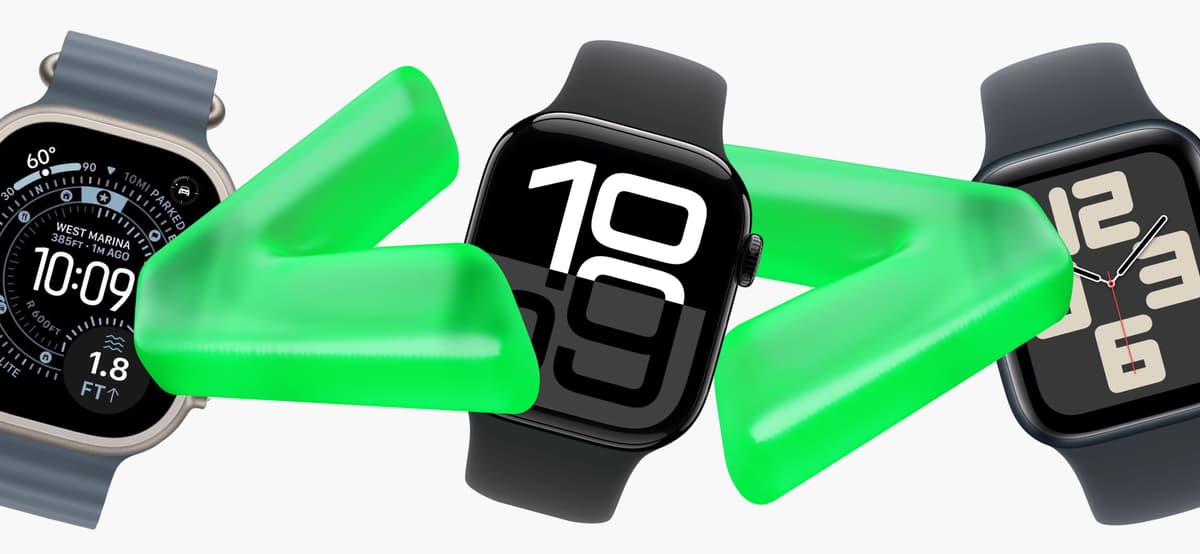 Линейка Apple Watch разных поколений