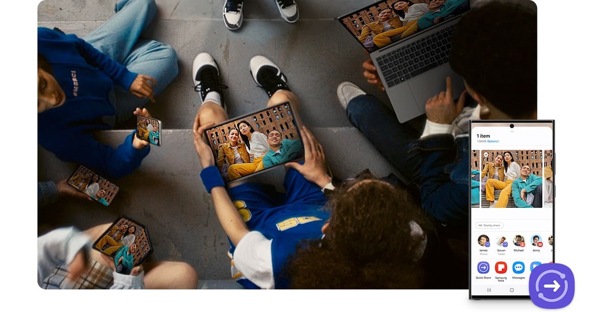Quick Share на Samsung Galaxy